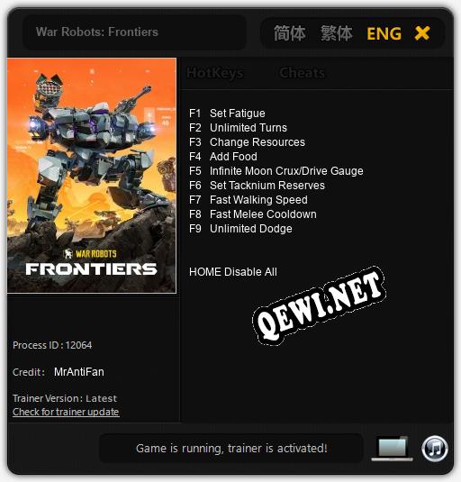 War Robots: Frontiers: Читы, Трейнер +9 [MrAntiFan]