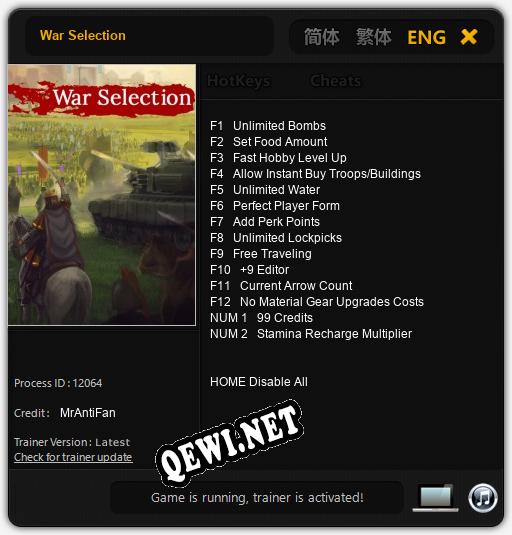 War Selection: Трейнер +14 [v1.4]