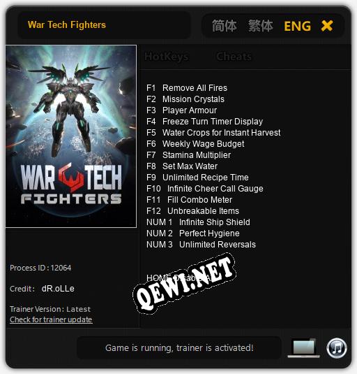 War Tech Fighters: Читы, Трейнер +15 [dR.oLLe]