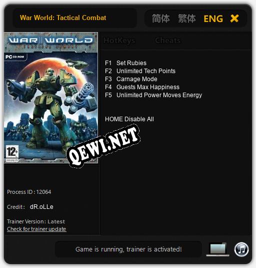 War World: Tactical Combat: Трейнер +5 [v1.6]
