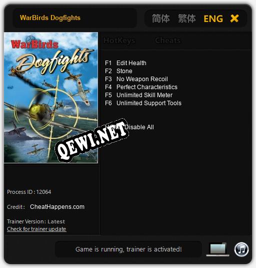 WarBirds Dogfights: Читы, Трейнер +6 [CheatHappens.com]