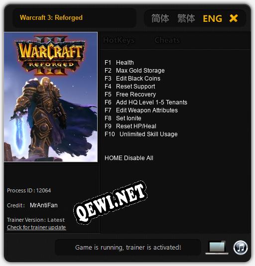 Warcraft 3: Reforged: Читы, Трейнер +10 [MrAntiFan]