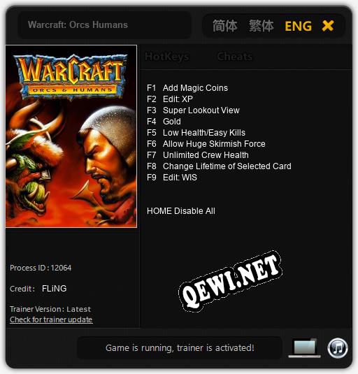 Warcraft: Orcs Humans: Читы, Трейнер +9 [FLiNG]