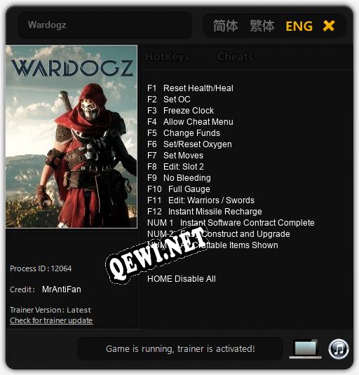 Wardogz: Трейнер +15 [v1.2]