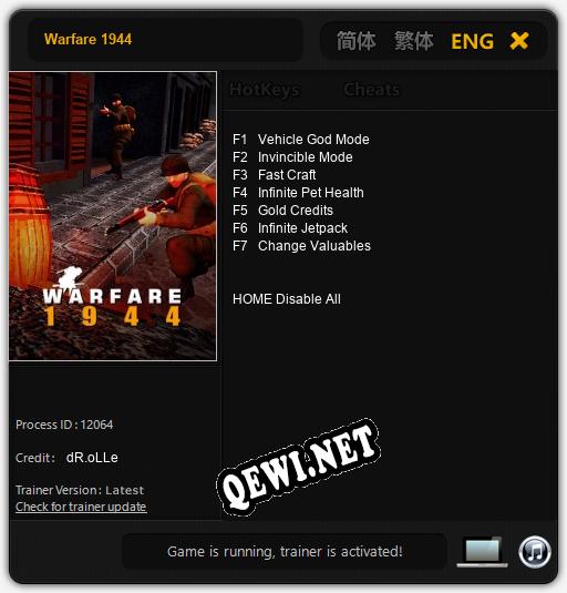 Warfare 1944: Читы, Трейнер +7 [dR.oLLe]