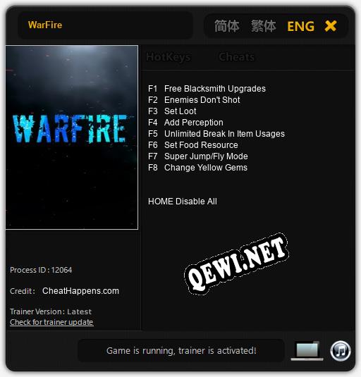 WarFire: ТРЕЙНЕР И ЧИТЫ (V1.0.17)