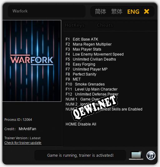 Warfork: Трейнер +15 [v1.7]