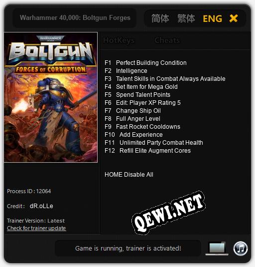 Warhammer 40,000: Boltgun Forges of Corruption: Читы, Трейнер +12 [dR.oLLe]