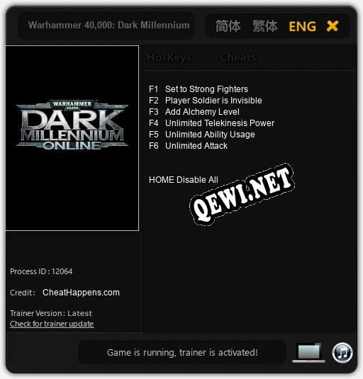 Warhammer 40,000: Dark Millennium Online: Читы, Трейнер +6 [CheatHappens.com]