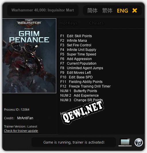 Warhammer 40,000: Inquisitor Martyr Grim Penance: Трейнер +15 [v1.6]