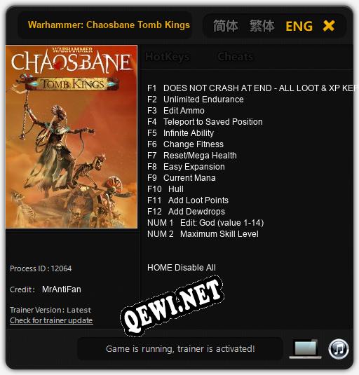 Warhammer: Chaosbane Tomb Kings: Трейнер +14 [v1.7]