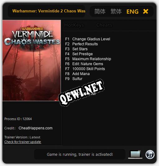 Warhammer: Vermintide 2 Chaos Wastes: Читы, Трейнер +9 [CheatHappens.com]