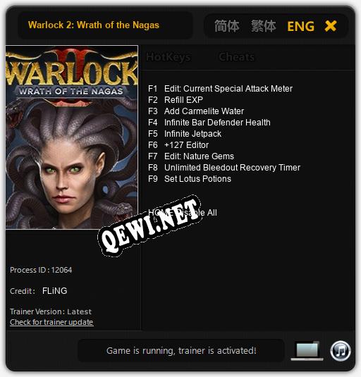 Warlock 2: Wrath of the Nagas: Трейнер +9 [v1.9]