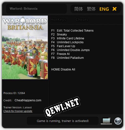 Warlord: Britannia: Трейнер +8 [v1.7]