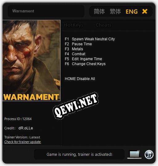 Warnament: Трейнер +6 [v1.2]