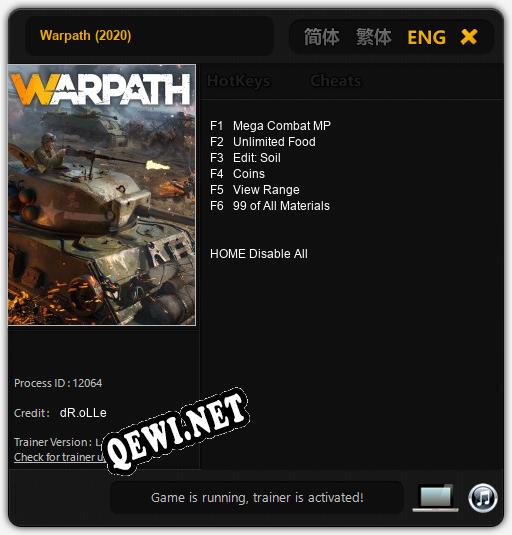 Warpath (2020): ТРЕЙНЕР И ЧИТЫ (V1.0.68)