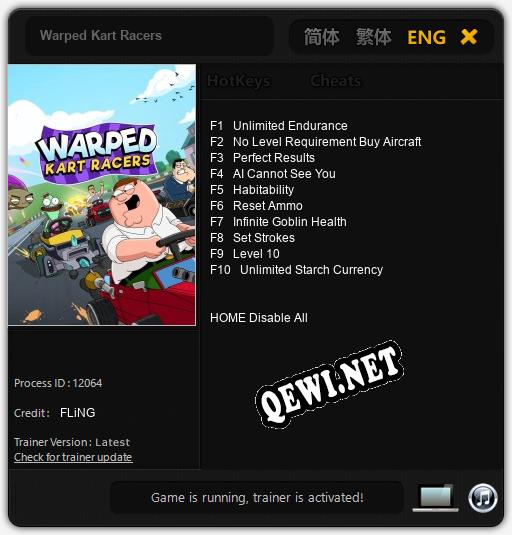 Warped Kart Racers: ТРЕЙНЕР И ЧИТЫ (V1.0.92)