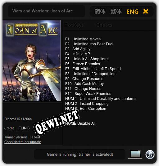 Wars and Warriors: Joan of Arc: Читы, Трейнер +15 [FLiNG]