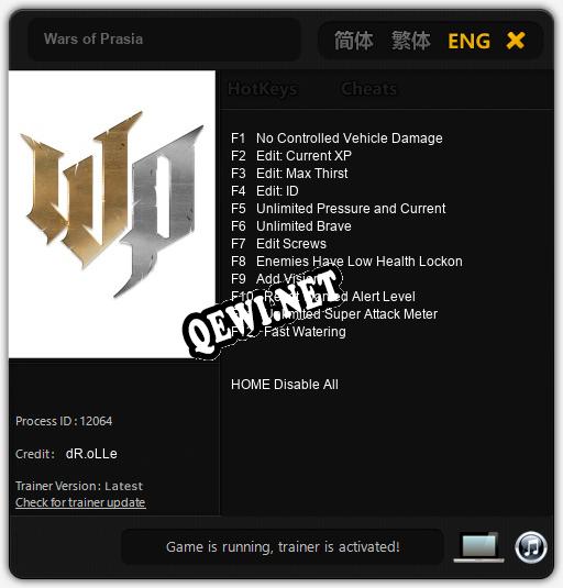 Трейнер для Wars of Prasia [v1.0.7]