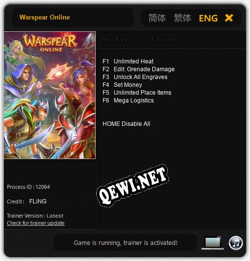 Трейнер для Warspear Online [v1.0.9]
