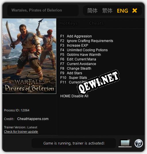 Трейнер для Wartales, Pirates of Belerion [v1.0.2]