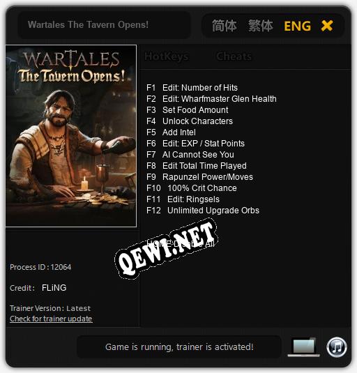 Wartales The Tavern Opens!: Читы, Трейнер +12 [FLiNG]