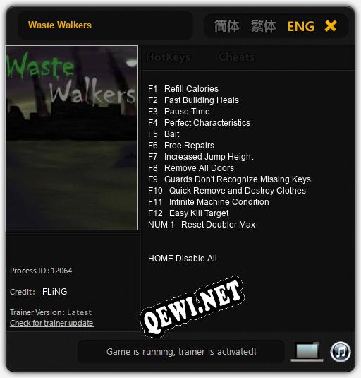 Waste Walkers: Трейнер +13 [v1.3]