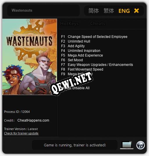 Трейнер для Wastenauts [v1.0.5]