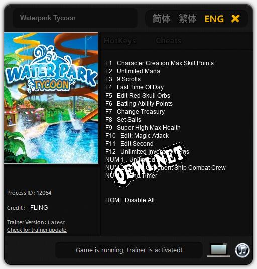 Трейнер для Waterpark Tycoon [v1.0.5]