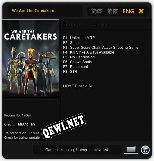 We Are The Caretakers: ТРЕЙНЕР И ЧИТЫ (V1.0.19)