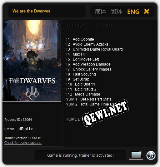 We are the Dwarves: ТРЕЙНЕР И ЧИТЫ (V1.0.18)