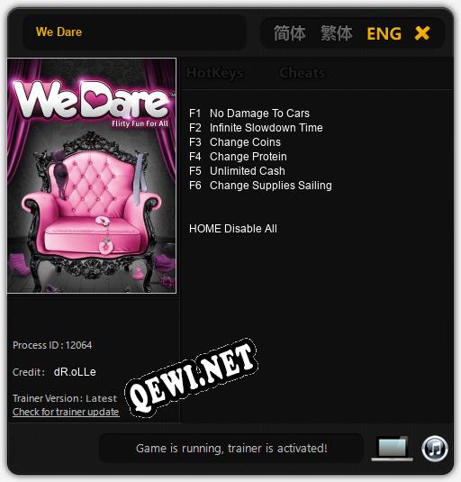 We Dare: ТРЕЙНЕР И ЧИТЫ (V1.0.65)