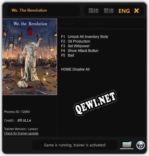 We. The Revolution: Читы, Трейнер +5 [dR.oLLe]