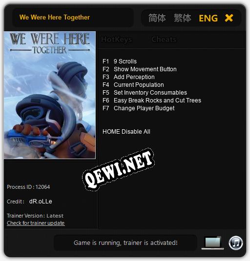 We Were Here Together: Трейнер +7 [v1.8]