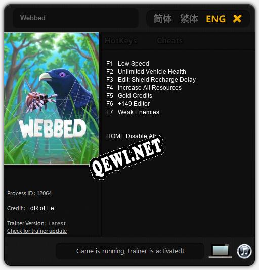 Webbed: Трейнер +7 [v1.7]