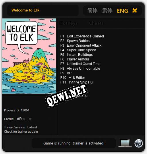 Трейнер для Welcome to Elk [v1.0.3]