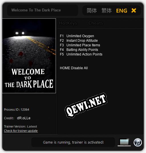 Welcome To The Dark Place: ТРЕЙНЕР И ЧИТЫ (V1.0.6)