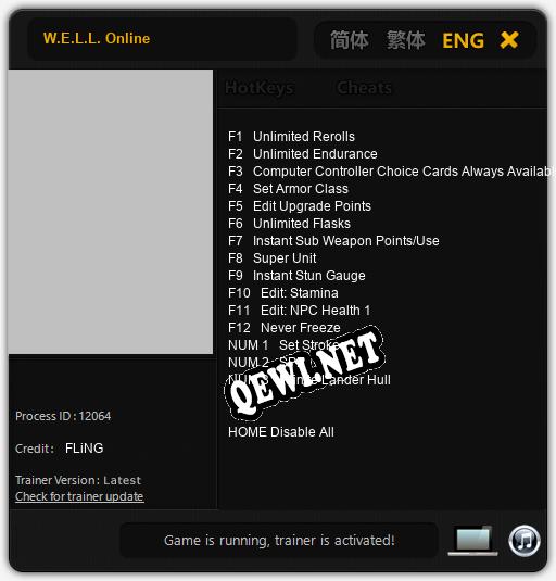 W.E.L.L. Online: Читы, Трейнер +15 [FLiNG]