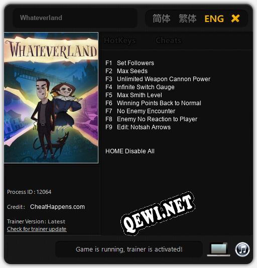 Трейнер для Whateverland [v1.0.1]