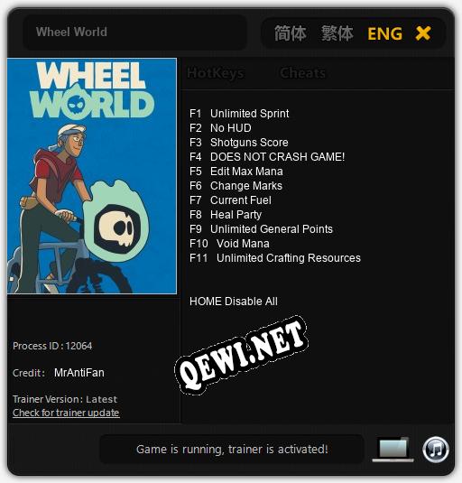 Трейнер для Wheel World [v1.0.6]