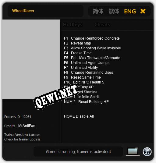 Трейнер для WheelRacer [v1.0.8]