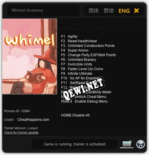 Whimel Academy: Трейнер +15 [v1.8]
