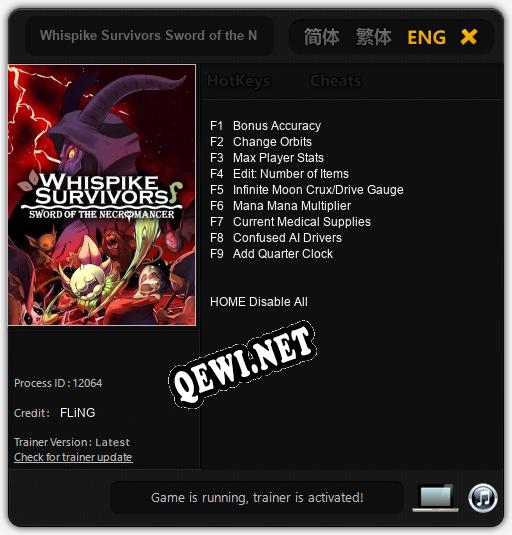 Whispike Survivors Sword of the Necromancer: Читы, Трейнер +9 [FLiNG]