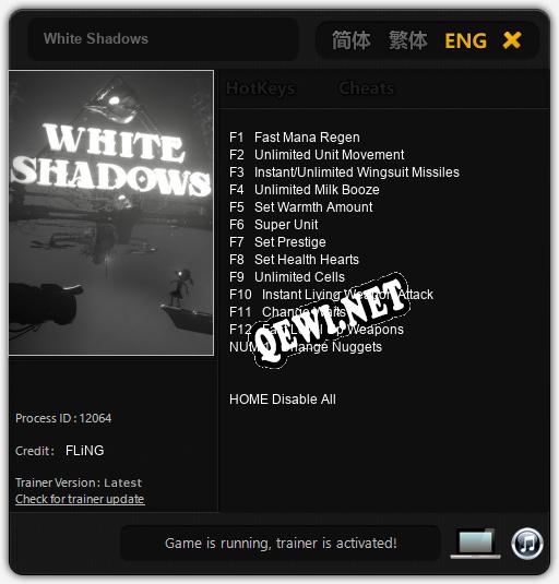 White Shadows: Трейнер +13 [v1.1]