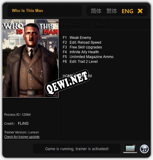 Who Is This Man: Трейнер +10 [v1.9]