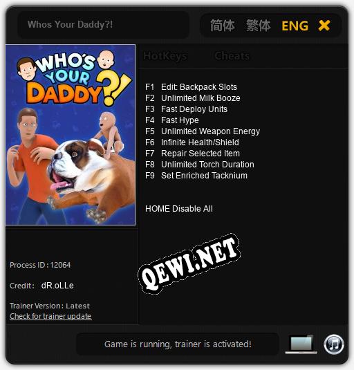 Трейнер для Whos Your Daddy [v1.0.3]