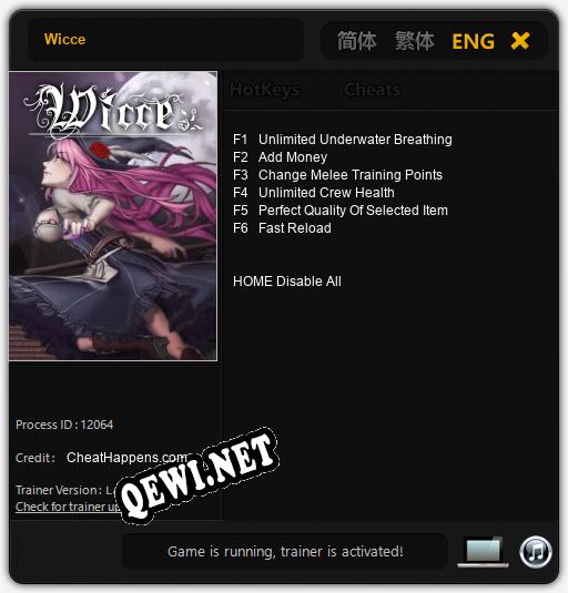 Wicce: Трейнер +6 [v1.5]