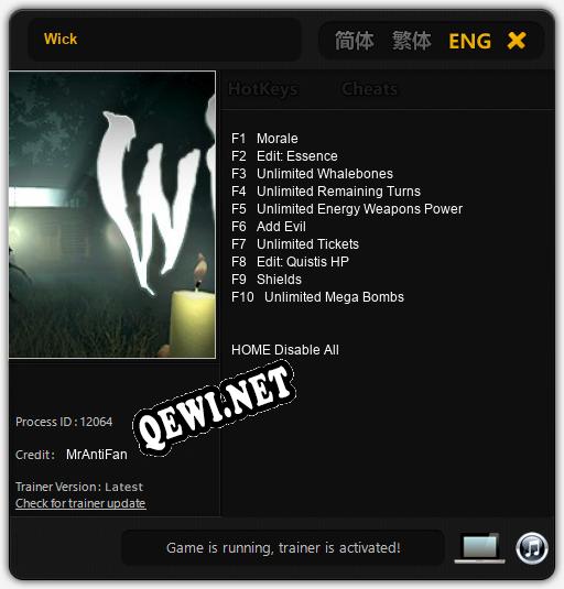 Трейнер для Wick [v1.0.8]