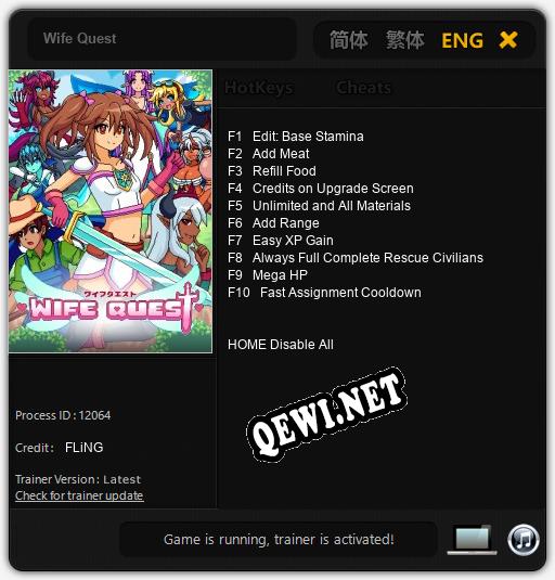 Wife Quest: Трейнер +10 [v1.7]