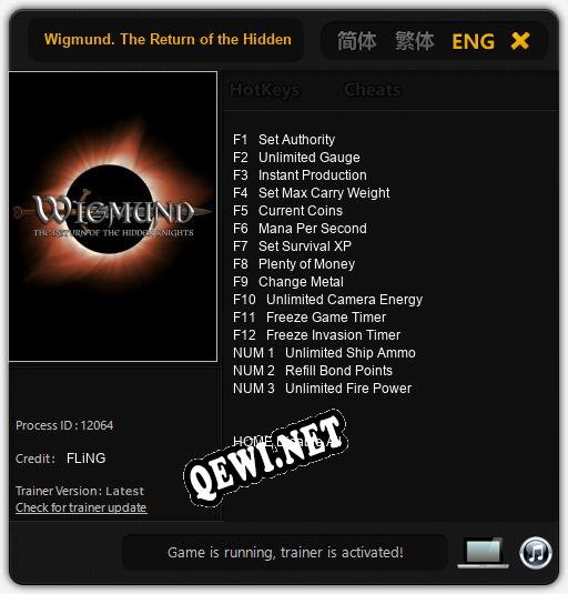 Wigmund. The Return of the Hidden Knights: Трейнер +15 [v1.9]